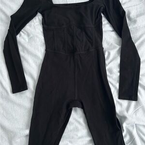 Forever 21 Active Long-Sleeve Corset Jumpsuit